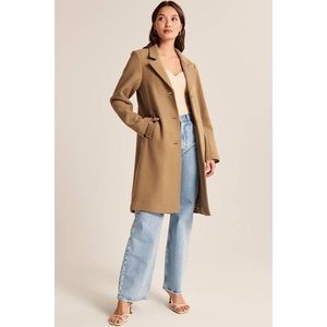 NWT Abercrombie & Fitch Dad Coat - Light Brown